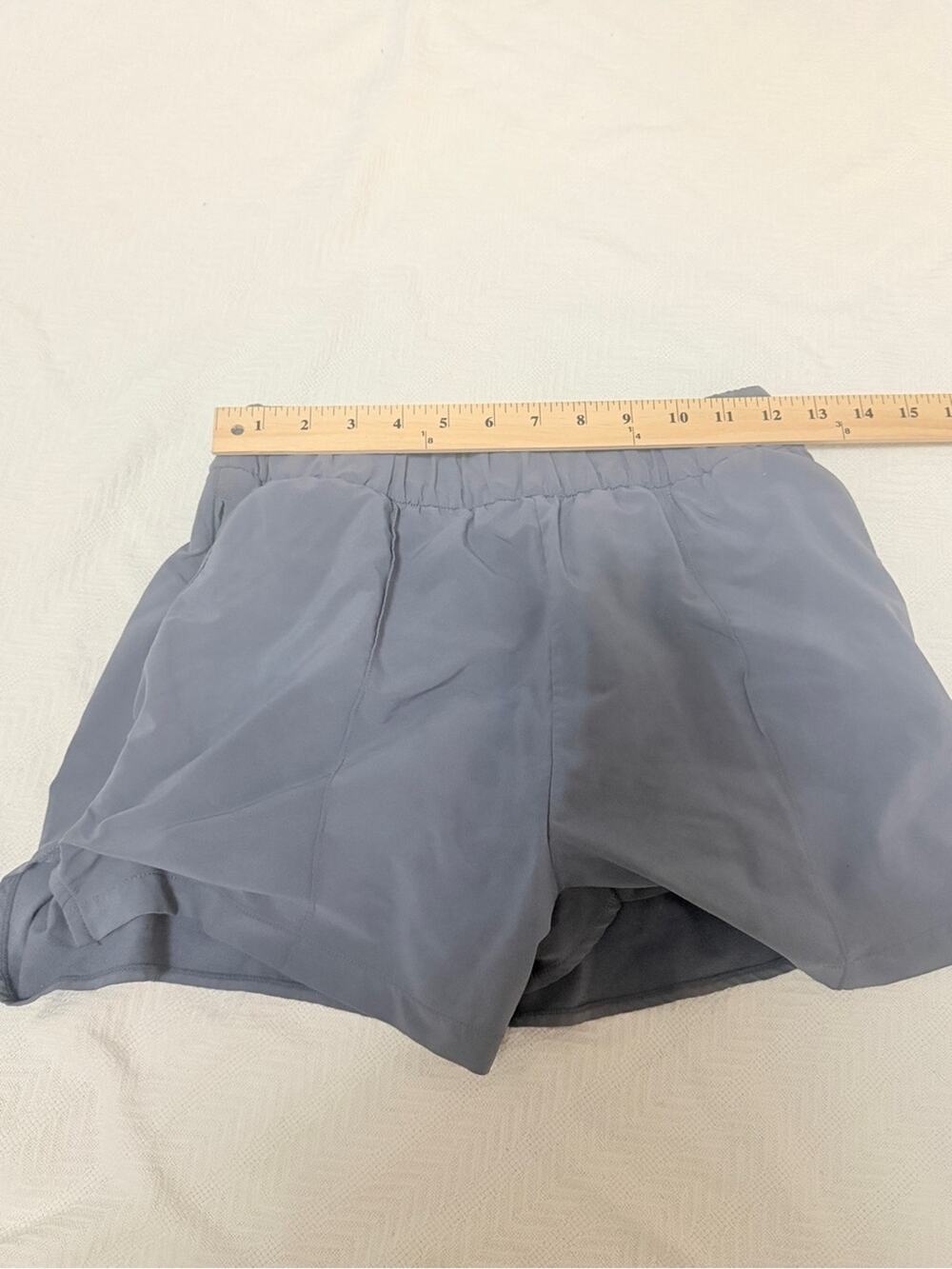 Zella Slate Blue Athletic Running Shorts micro bubble workout gym women small